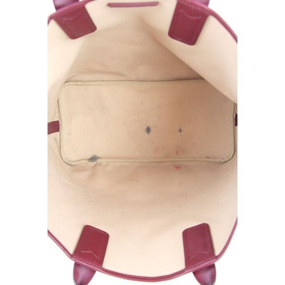 Large Michael Kors BURGUNDY COATED CANVAS LOGO SHOULDER BAG TOTE HANDBAG PURSE - Picture 12 of 16